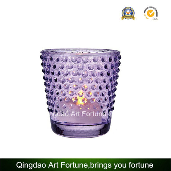 Printed Dotted Glass Votive Candle Holder for Home Decor