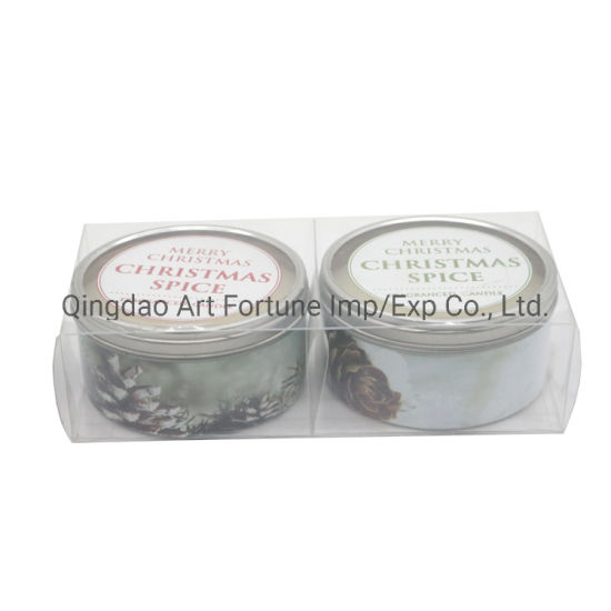 Travel Tin Candle with Decorative Paper for Home Decor