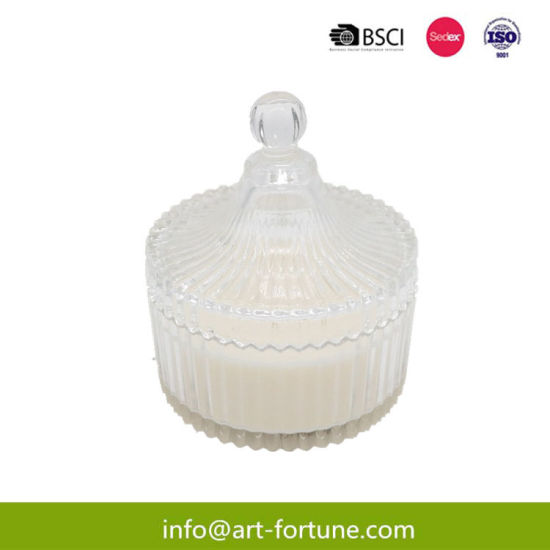 Scented Paraffin Wax Candle with Glass Lid 7oz