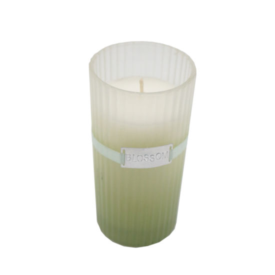 4.7 Oz Scent Glass Candle with Color Label for Home Decor
