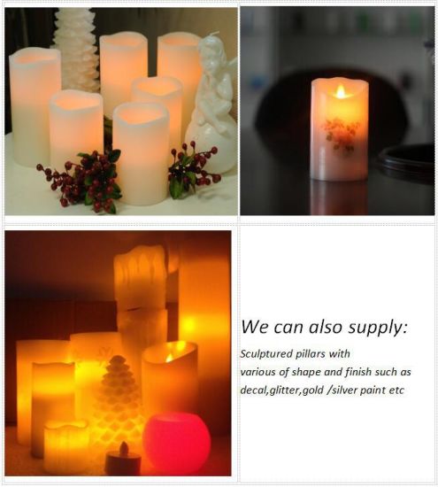 Flameless Wax Glass Candle for Home Decoration