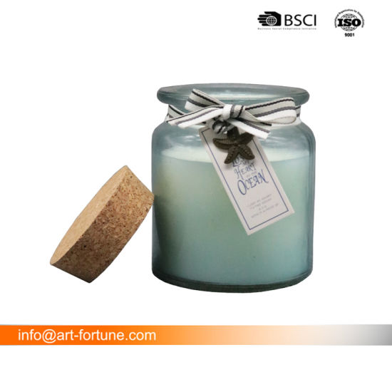 Scented Paraffin Wax Candle with Cork Lid and Swing Tag