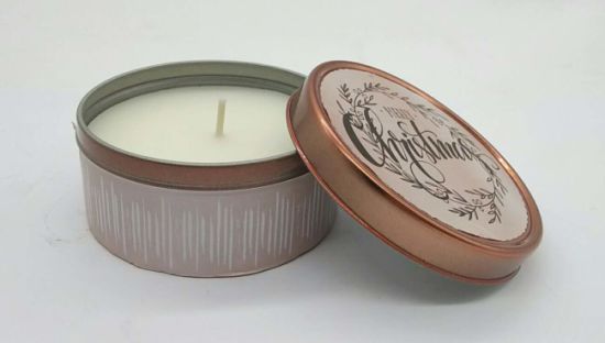 Tin Candle with Print and Decal Paper for Home Decor