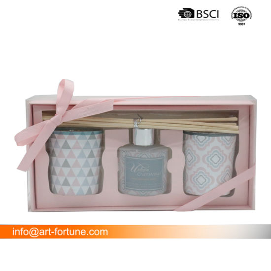 Diffuser and Scented Candle in Gift Box for Promotion and Decoration