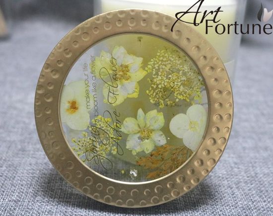 High-End Household Scented Candle with Golden Glass Lid