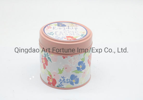 Scent Tin Candle with Color Coating and Color Paper Label for Home Decor