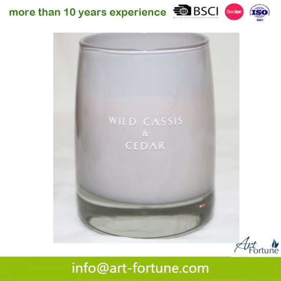 Scent Grey Glass Jar Candle for Home Decor