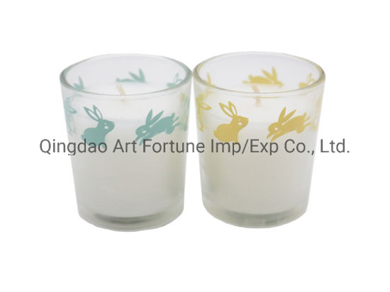 Scented Glass Candle with Silkscreen for Home Decor