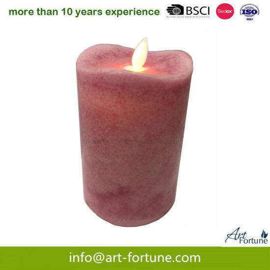 Flameless Real Wax LED Candle with Rustic Finish