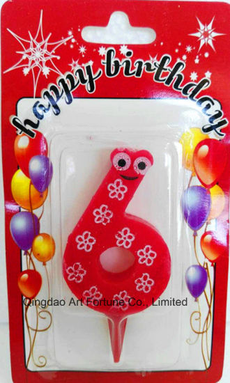 Birthday and Party Cake Candle Number Shape