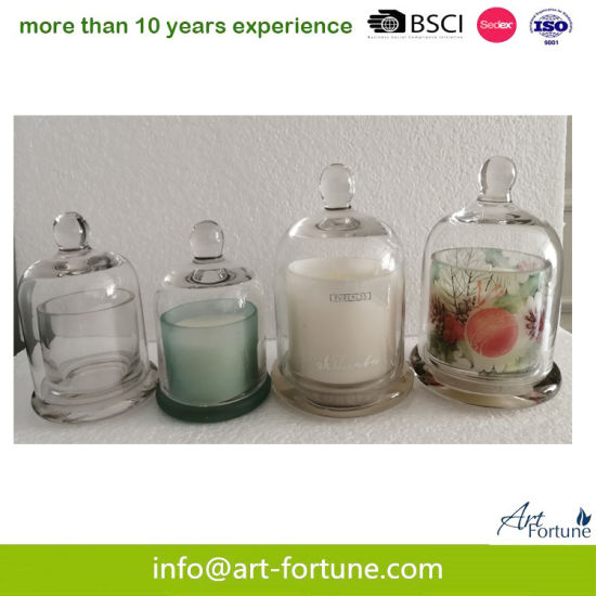2021 New Design Glass Candle Jars with Lids