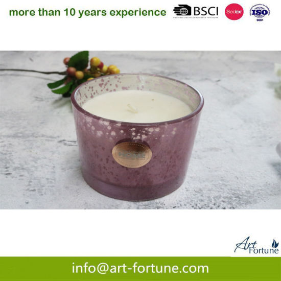 Scent Glass Candle with Inner Electroplated and Outer Sprayed