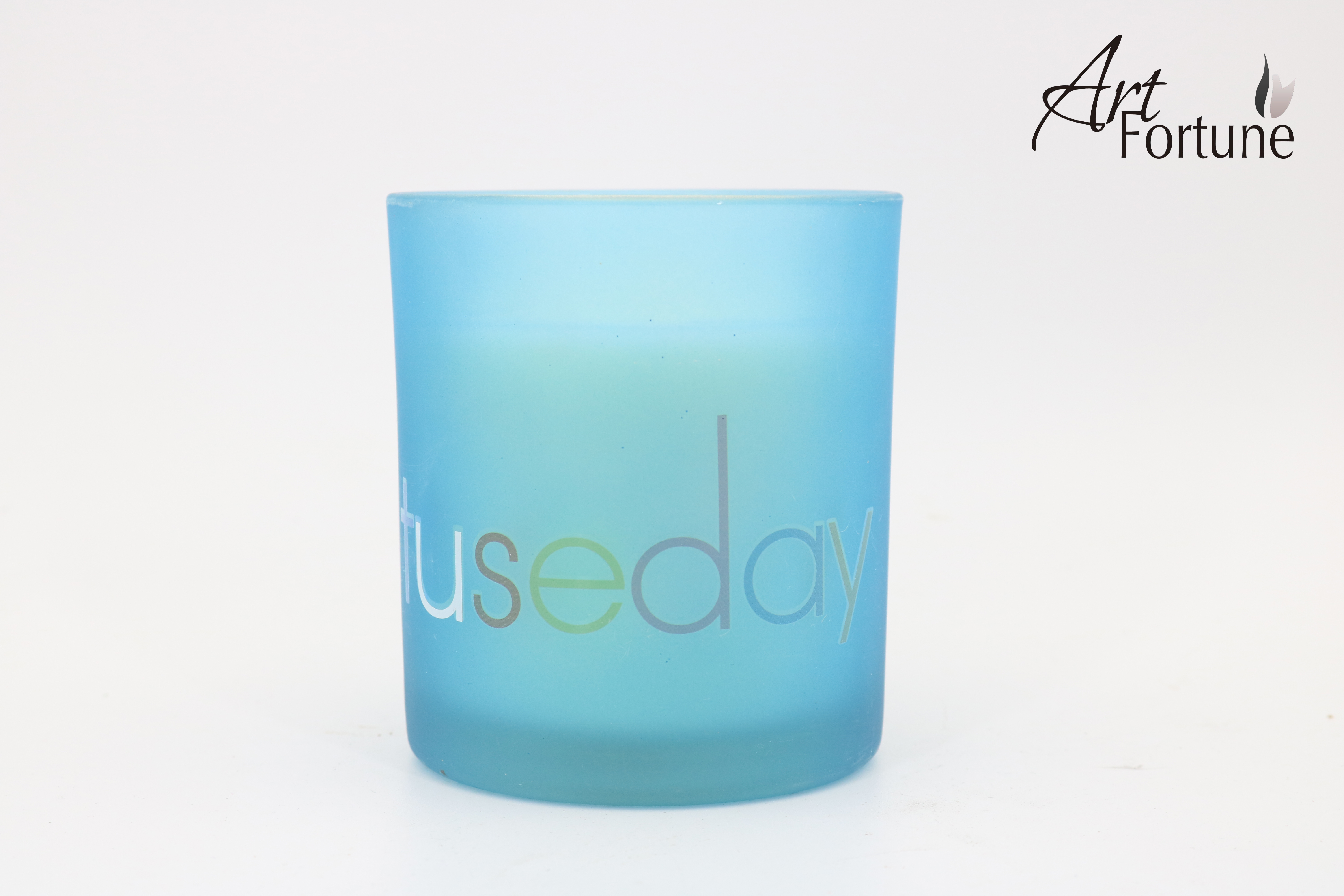 China Factory design Double Color Glass Scented Candle for Decorative