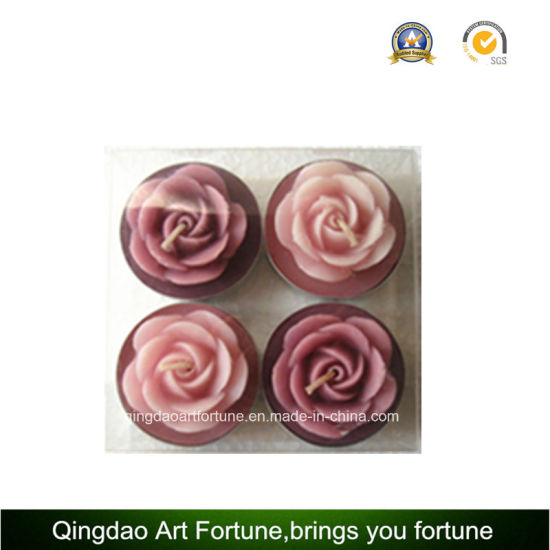 Rose Flower Tealight Candle for Wedding Mother′s Day Decor