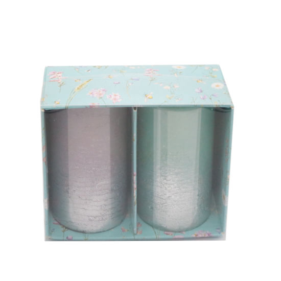 Set of 2 Color Change Candle Pillar in Gift Box for Home Decor