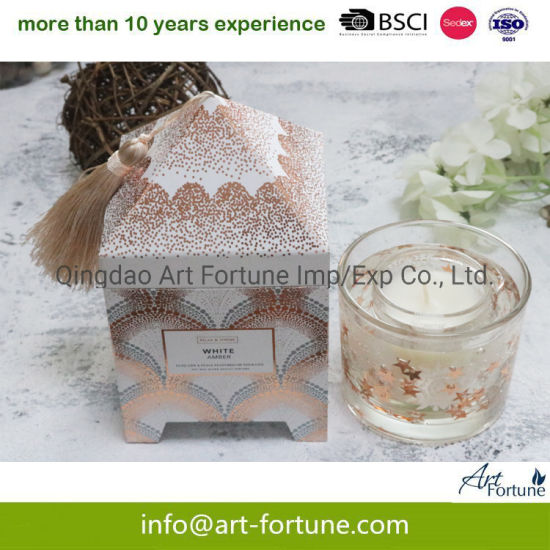 Decorative Jell Candle in Gift Box for Home Decor