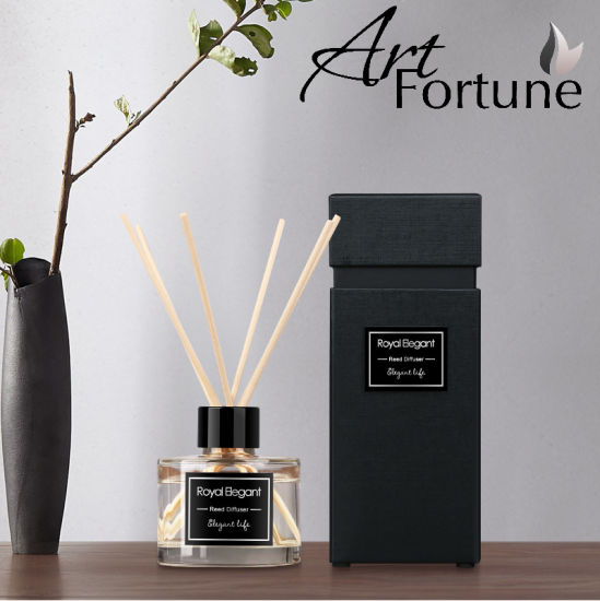 Flat Shape Oil Reed Diffuser Gift Set with Rattan Sticks in Gift Box