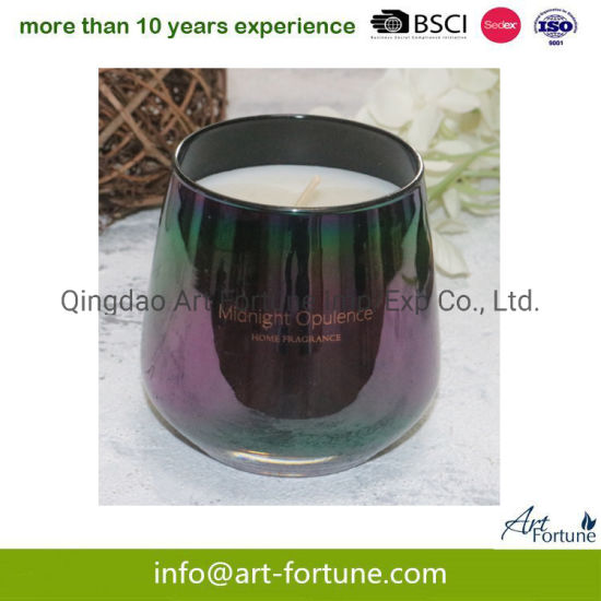 Scent Glass Jar Candle with Pattern for Festival