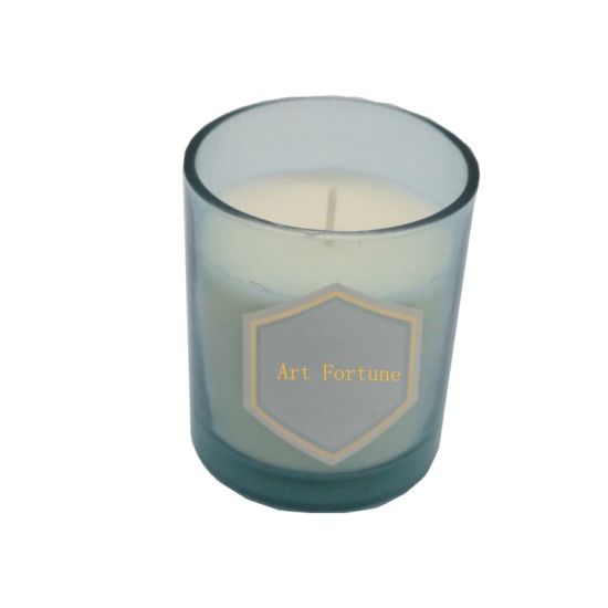 Scented Glass Candle with Label for Home Decor