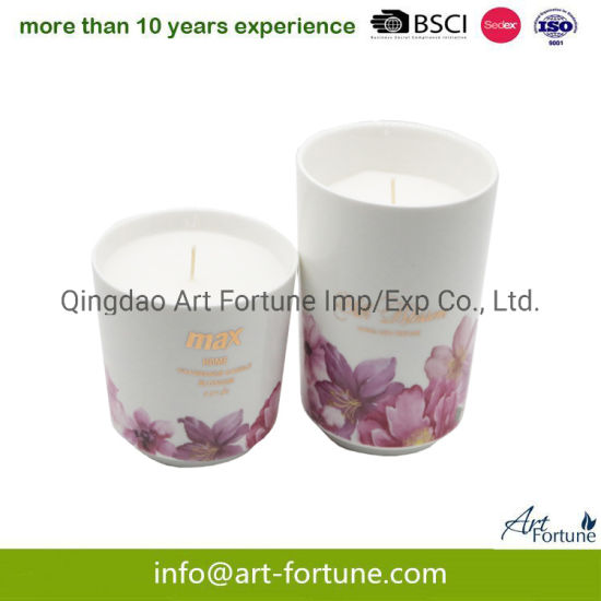 Shaped Ceramic Candle with Color for Home Decor