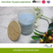 Frosted Scented Glass Candle with Wooden Lid for Home Decoration