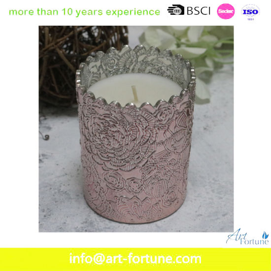 7oz Textured Scent Glass Jar Candle for Home Decor
