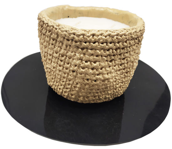 9 Oz Scented Candle with Hemp Rope Ceramic