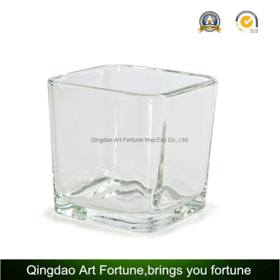 Cube Glass Candle Holder for Home Decor