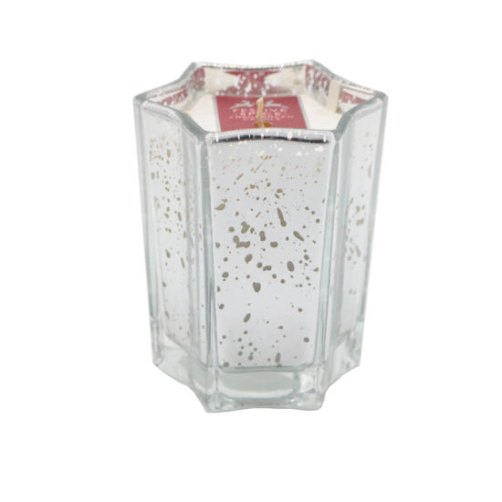 Scent Octagon Cup Glass Candle with Spray for Home Decor