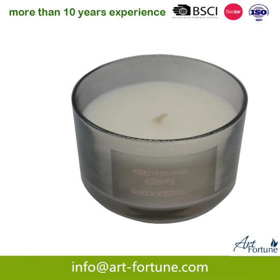 Sprayed Glass Scented Candle with Spot Decal