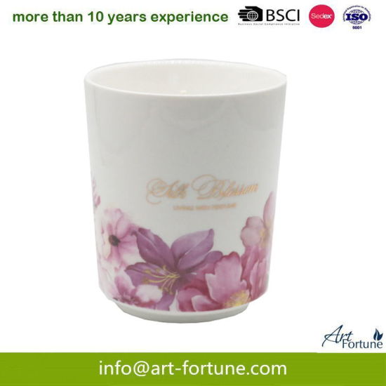 Scented Ceramic Candle with Paper Decal for Home